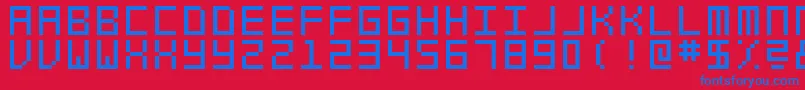 SwfitSlmFw Font – Blue Fonts on Red Background