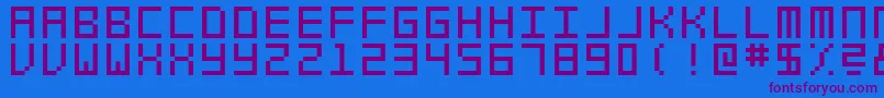 SwfitSlmFw Font – Purple Fonts on Blue Background