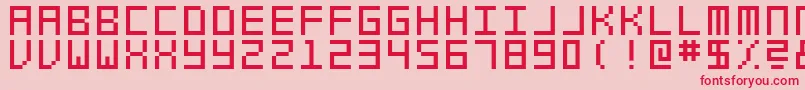 SwfitSlmFw Font – Red Fonts on Pink Background