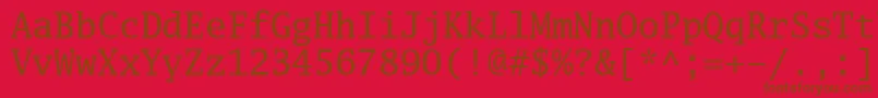 フォントLuximr – 赤い背景に茶色の文字
