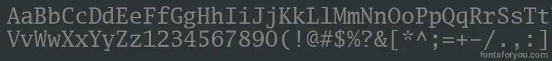 フォントLuximr – 黒い背景に灰色の文字