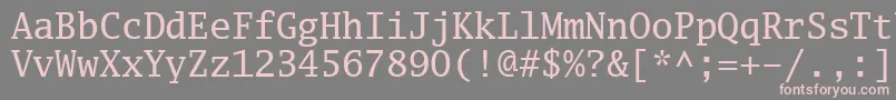 Luximr-fontti – vaaleanpunaiset fontit harmaalla taustalla