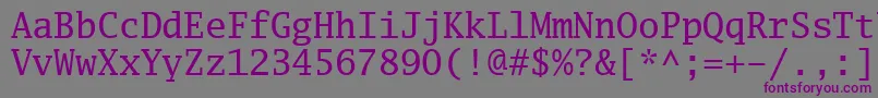 Шрифт Luximr – фиолетовые шрифты на сером фоне