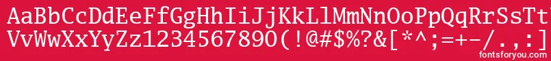 Luximr Font – White Fonts on Red Background