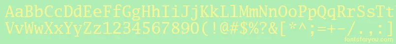 Luximr Font – Yellow Fonts on Green Background