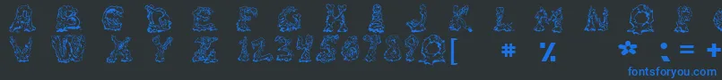 RiotAct Font – Blue Fonts on Black Background