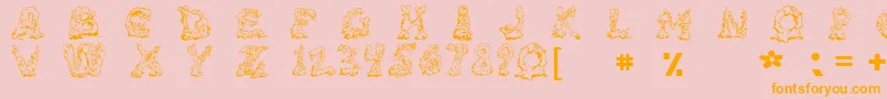 RiotAct Font – Orange Fonts on Pink Background