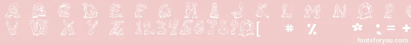 RiotAct-Schriftart – Weiße Schriften auf rosa Hintergrund