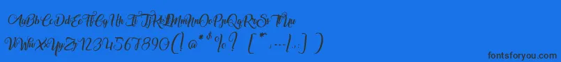 MarchandDeVenise Font – Black Fonts on Blue Background