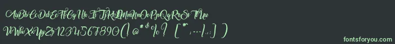 MarchandDeVenise Font – Green Fonts on Black Background