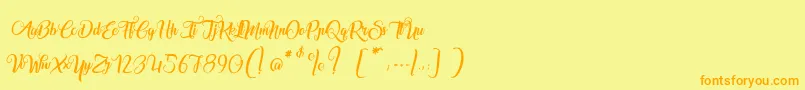 MarchandDeVenise Font – Orange Fonts on Yellow Background