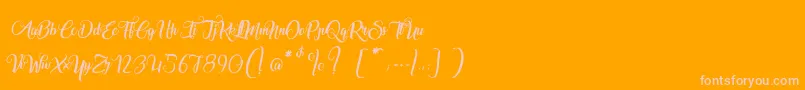 MarchandDeVenise Font – Pink Fonts on Orange Background