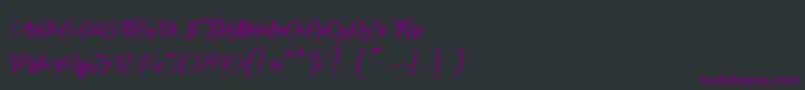 フォントMarchandDeVenise – 黒い背景に紫のフォント