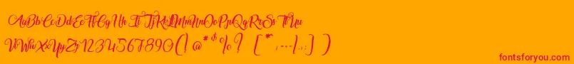 MarchandDeVenise Font – Red Fonts on Orange Background