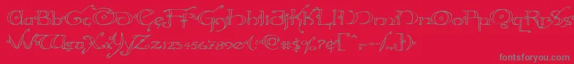 Hollyjingleexpand Font – Gray Fonts on Red Background