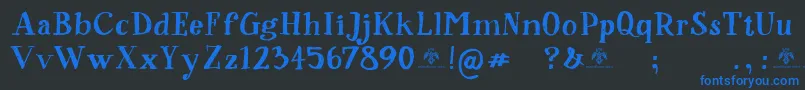 SorsodBorsod Font – Blue Fonts on Black Background