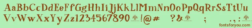 SorsodBorsod Font – Brown Fonts on Green Background
