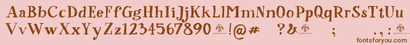 SorsodBorsod Font – Brown Fonts on Pink Background