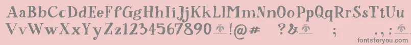 SorsodBorsod-Schriftart – Graue Schriften auf rosa Hintergrund