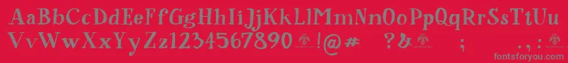 SorsodBorsod Font – Gray Fonts on Red Background