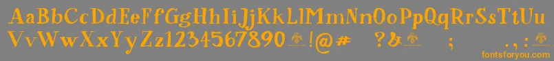 SorsodBorsod Font – Orange Fonts on Gray Background