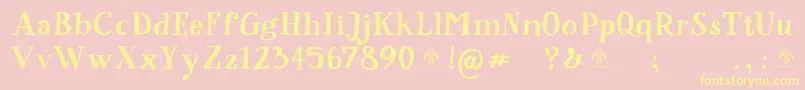 SorsodBorsod Font – Yellow Fonts on Pink Background