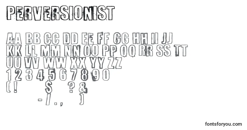 Perversionist Font – alphabet, numbers, special characters