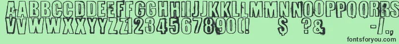 Perversionist Font – Black Fonts on Green Background