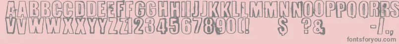 Perversionist Font – Gray Fonts on Pink Background