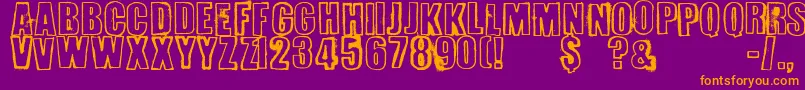 Perversionist Font – Orange Fonts on Purple Background