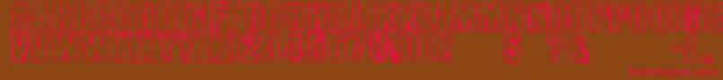 Perversionist Font – Red Fonts on Brown Background