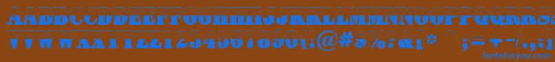 ASignboardtitulnrbw Font – Blue Fonts on Brown Background