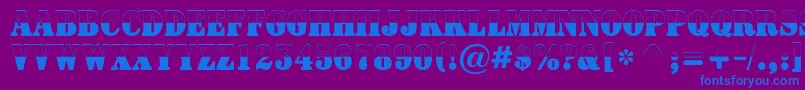 ASignboardtitulnrbw Font – Blue Fonts on Purple Background