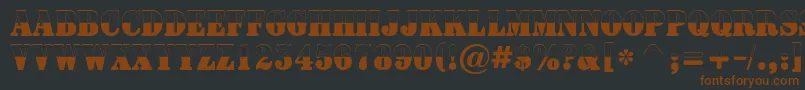 Шрифт ASignboardtitulnrbw – коричневые шрифты на чёрном фоне