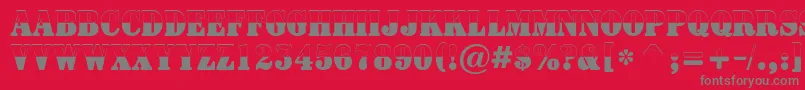 ASignboardtitulnrbw Font – Gray Fonts on Red Background