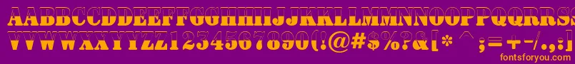 ASignboardtitulnrbw Font – Orange Fonts on Purple Background