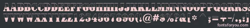 ASignboardtitulnrbw Font – Pink Fonts on Black Background