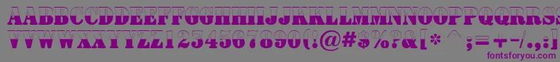 ASignboardtitulnrbw Font – Purple Fonts on Gray Background