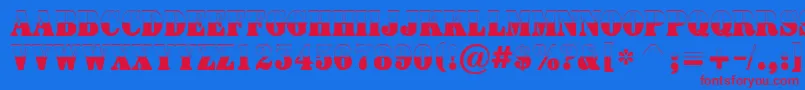 ASignboardtitulnrbw Font – Red Fonts on Blue Background