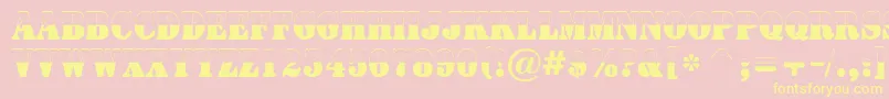 ASignboardtitulnrbw Font – Yellow Fonts on Pink Background