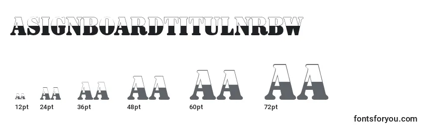 ASignboardtitulnrbw Font Sizes