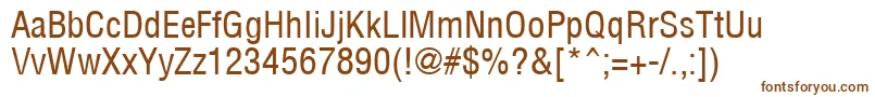 Шрифт ArenaCondensed – коричневые шрифты на белом фоне