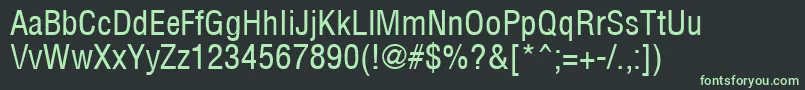 Шрифт ArenaCondensed – зелёные шрифты на чёрном фоне