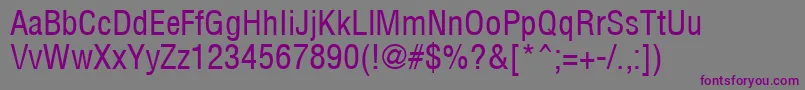 ArenaCondensed Font – Purple Fonts on Gray Background