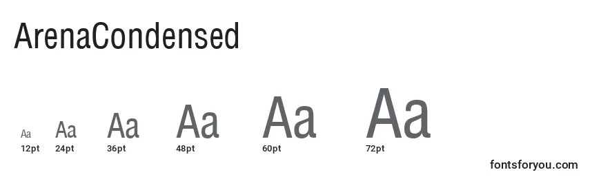 ArenaCondensed Font Sizes