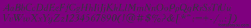 AcademyItalic Font – Black Fonts on Purple Background