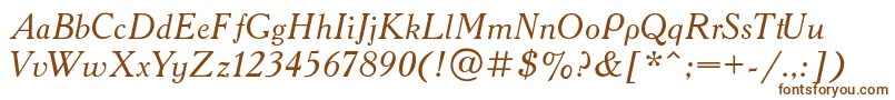 AcademyItalic Font – Brown Fonts on White Background