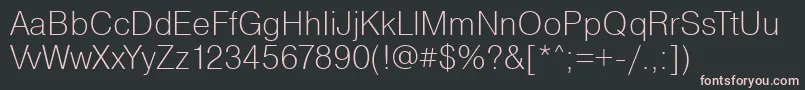 Шрифт PragmaticaExtralight – розовые шрифты на чёрном фоне