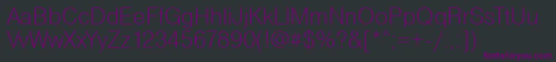 PragmaticaExtralight Font – Purple Fonts on Black Background
