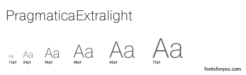 PragmaticaExtralight Font Sizes